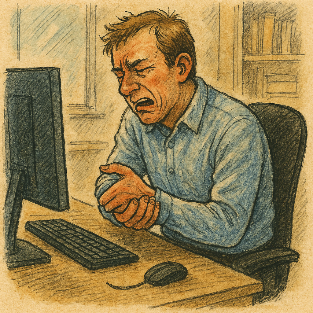 Wrist Over Computer How to Avoid Computer Wrist Pain - SittingPosture.com